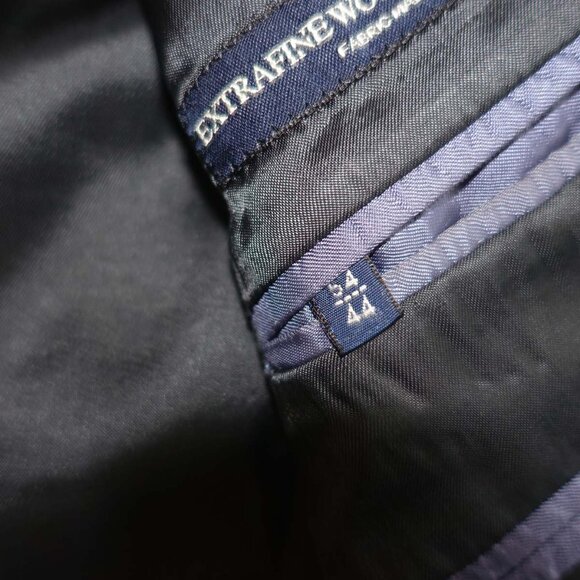 Massimo Dutti Men's 2 Button Suit Size 44 Regular 38 x 33 Charcoal Gray Wool 44R - Picture 16 of 16